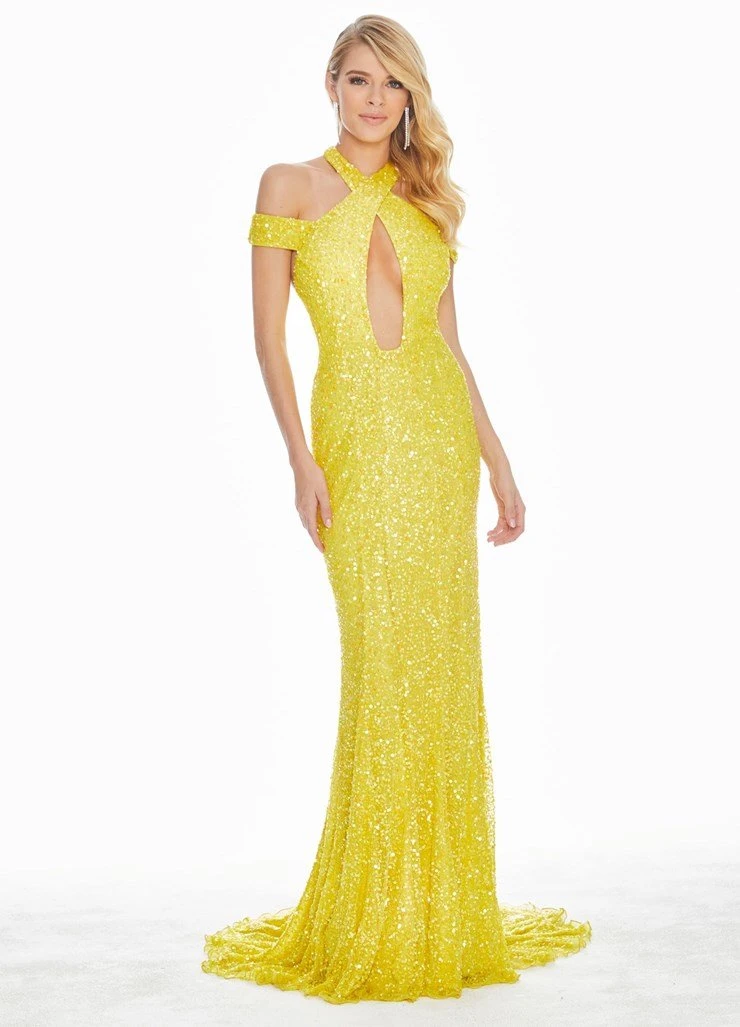 Ashley Lauren - 1560 Off Shoulder Halter Sequin Evening Dress 5 Ashley Lauren - 1560 Off Shoulder Halter Sequin Evening Dress