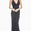 Ashley Lauren - 1561 Sequined Crisscross Strapped Sheath Gown