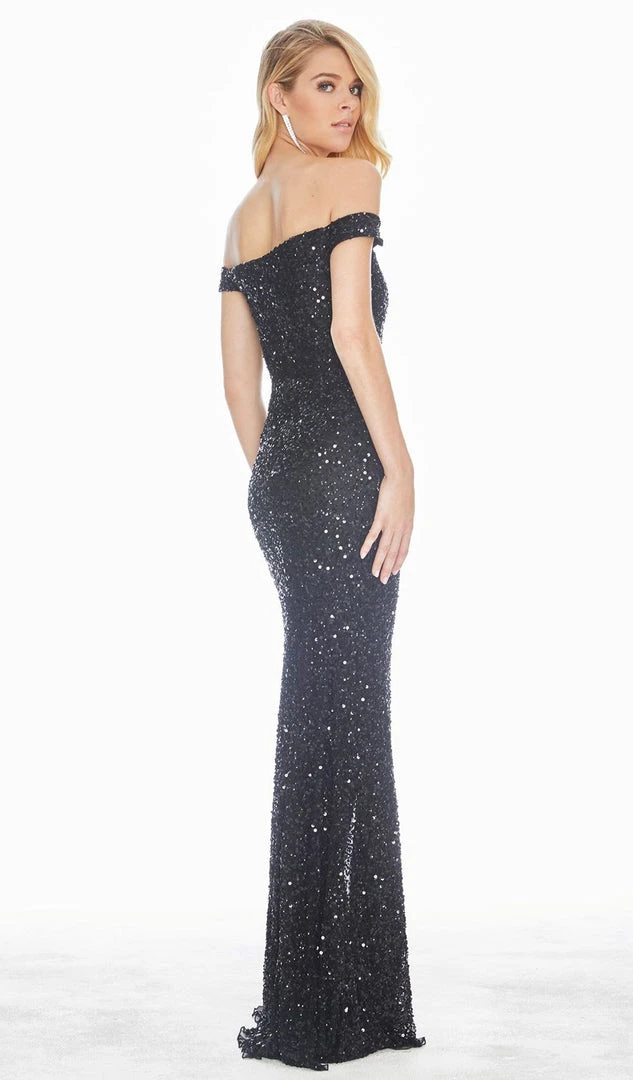 Ashley Lauren - 1562 Beaded Off-Shoulder Gown With Slit 4 Ashley Lauren - 1562 Beaded Off-Shoulder Gown With Slit