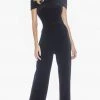 Ashley Lauren - 1571 Velvet Off-Shoulder Jumpsuit
