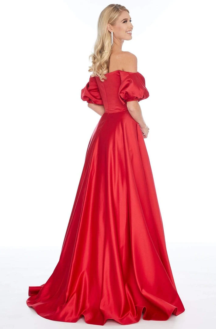 Ashley Lauren - 1790 Off-Shoulder Satin A-line Gown 6 Ashley Lauren - 1790 Off-Shoulder Satin A-line Gown