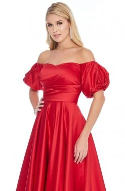 Ashley Lauren - 1790 Off-Shoulder Satin A-line Gown 11 Ashley Lauren - 1790 Off-Shoulder Satin A-line Gown