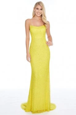 Ashley Lauren - 1827 Beaded Scoop Neck Sheath Dress 12 Ashley Lauren - 1827 Beaded Scoop Neck Sheath Dress