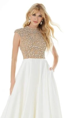 Ashley Lauren - 1980 Pearl Beading A-Line Evening Gown