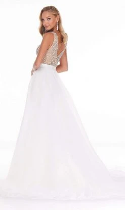 Ashley Lauren - 1990 Embellished Scoop Dress With Overskirt