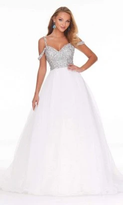 Ashley Lauren - 1991 Embellished Off Shoulder Ballgown