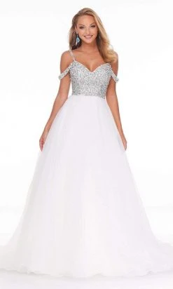Ashley Lauren - 1991 Embellished Off Shoulder Ballgown