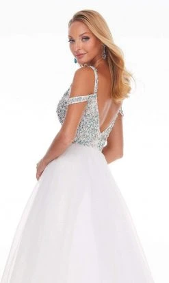 Ashley Lauren - 1991 Embellished Off Shoulder Ballgown