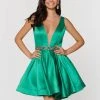Ashley Lauren - 4049 Beaded Belt A-Line Cocktail Dress