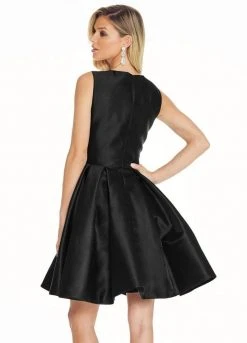 Ashley Lauren - 4057 Mikado Cocktail Dress With Overskirt 12 Ashley Lauren - 4057 Mikado Cocktail Dress With Overskirt