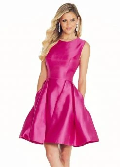 Ashley Lauren - 4057 Mikado Cocktail Dress With Overskirt 13 Ashley Lauren - 4057 Mikado Cocktail Dress With Overskirt