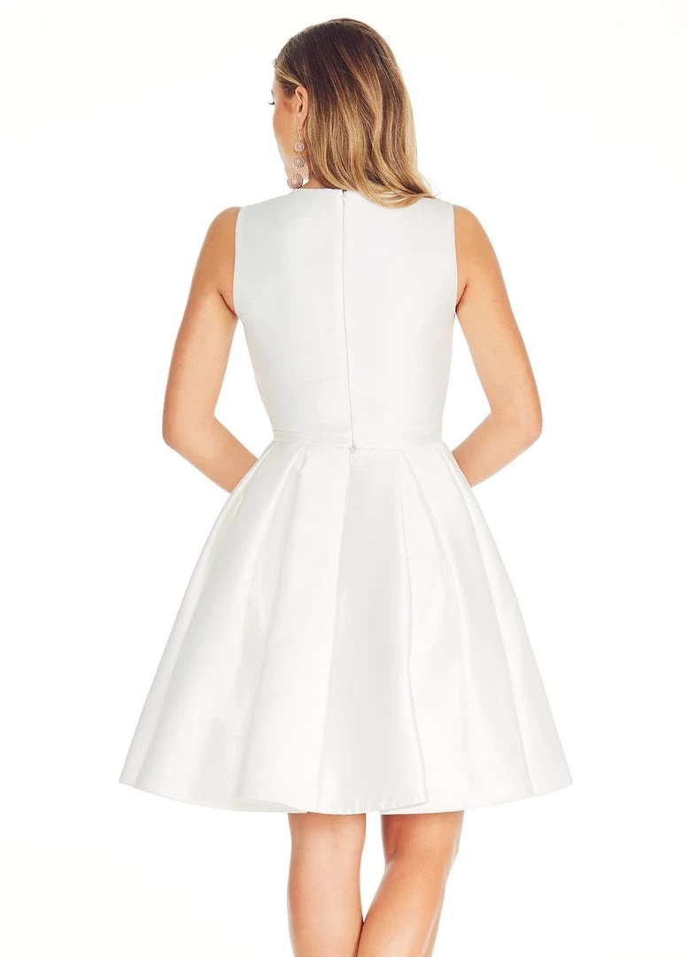 Ashley Lauren - 4057 Mikado Cocktail Dress With Overskirt 11 Ashley Lauren - 4057 Mikado Cocktail Dress With Overskirt