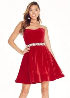 Ashley Lauren - 4063 Velvet A-Line Cocktail Dress