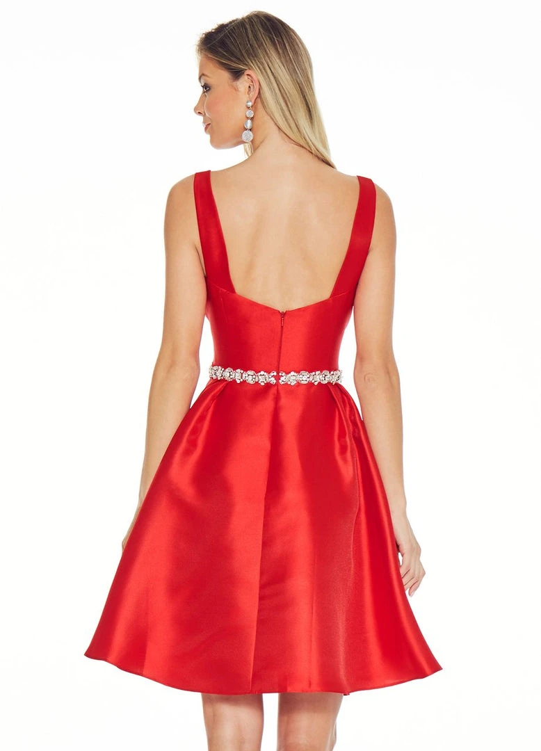 Ashley Lauren - 4068 Crystal Beaded A-line Cocktail Dress 4 Ashley Lauren - 4068 Crystal Beaded A-line Cocktail Dress