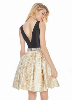 Ashley Lauren - 4076 Plunging V-Neck A-Line Cocktail Dress 5 Ashley Lauren - 4076 Plunging V-Neck A-Line Cocktail Dress