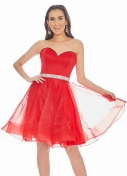 Ashley Lauren - 4077 Bedazzled Strapless Sweetheart A-line Dress
