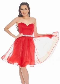 Ashley Lauren - 4077 Bedazzled Strapless Sweetheart A-line Dress