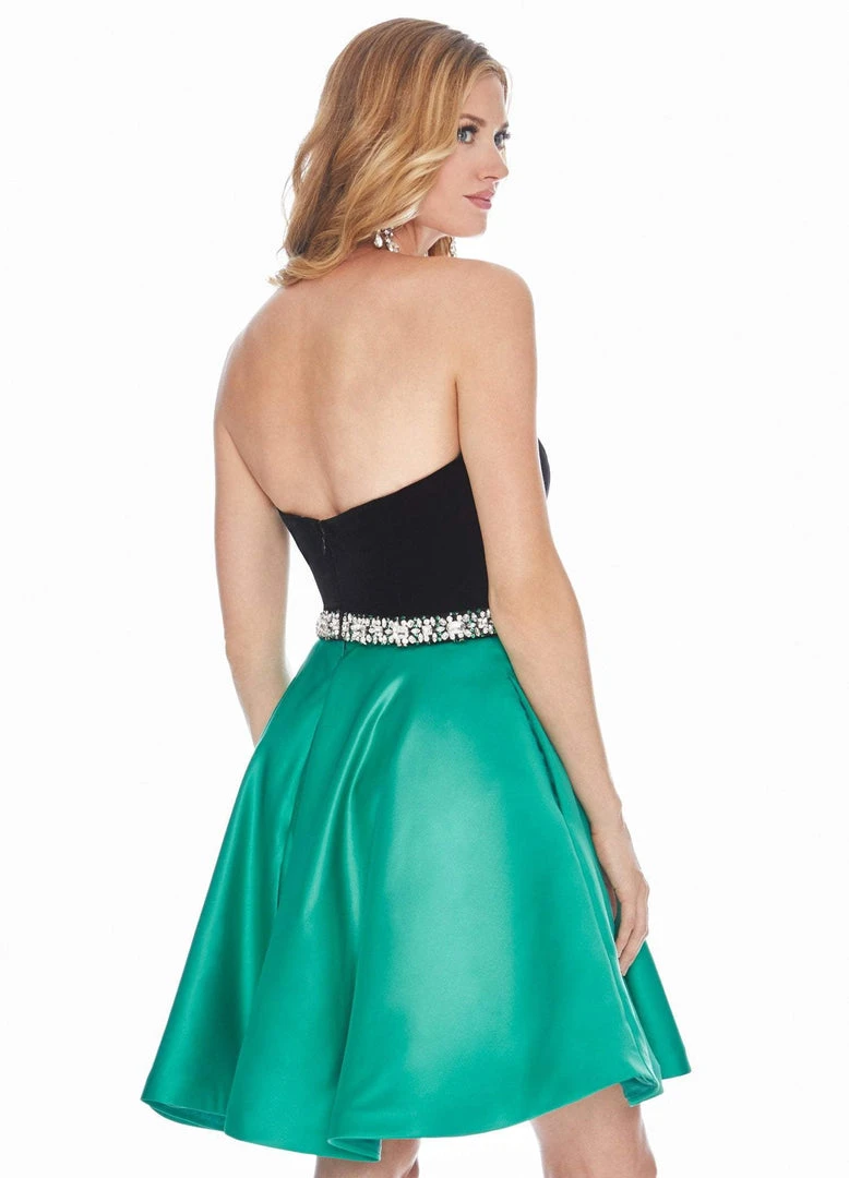 Ashley Lauren - 4078 Crystal Beaded Velvet Satin A-line Dress 4 Ashley Lauren - 4078 Crystal Beaded Velvet Satin A-line Dress