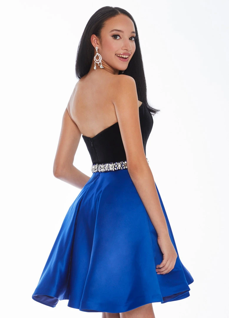 Ashley Lauren - 4078 Crystal Beaded Velvet Satin A-line Dress 9 Ashley Lauren - 4078 Crystal Beaded Velvet Satin A-line Dress