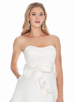 Ashley Lauren - 4082 Bow-Adorned Strapless Sweetheart Satin Dress 17 Ashley Lauren - 4082 Bow-Adorned Strapless Sweetheart Satin Dress