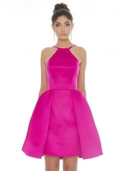 Ashley Lauren - 4201 Halter Sheath Cocktail Dress With Overskirt