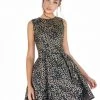 Ashley Lauren - 4210 Jewel Neck Leopard Print A-line Dress