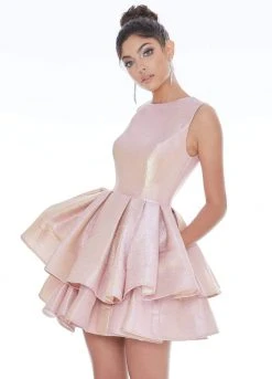 Ashley Lauren - 4211 Two Tone Jewel Tiered Cocktail Dress