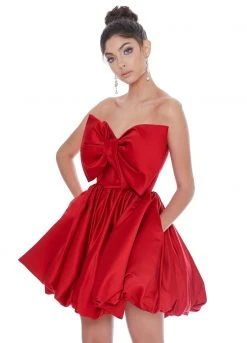Ashley Lauren - 4218 Bowed Strapless A-Line Cocktail Dress 12 Ashley Lauren - 4218 Bowed Strapless A-Line Cocktail Dress