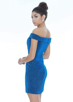 Ashley Lauren - 4240 Off-Shoulder Metallic Scuba Fitted Dress 18 Ashley Lauren - 4240 Off-Shoulder Metallic Scuba Fitted Dress