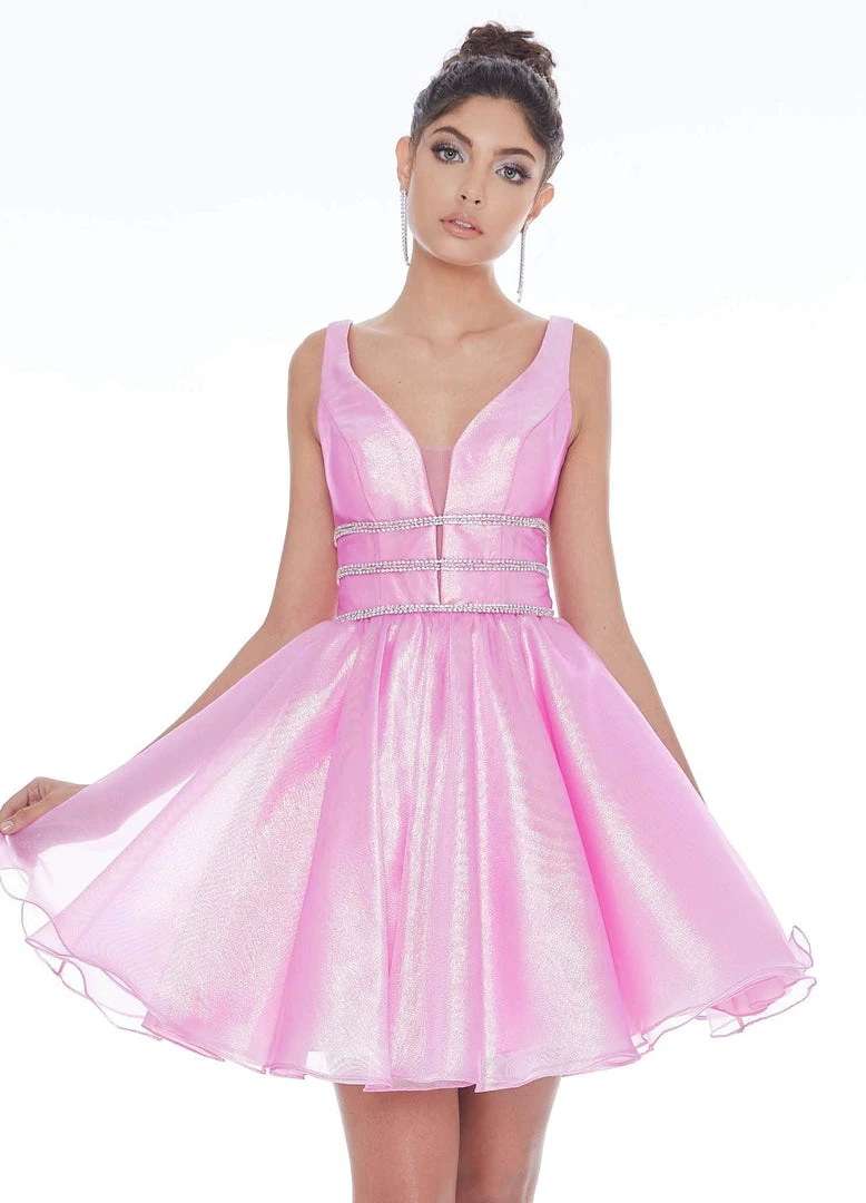 Ashley Lauren - 4242 Jeweled Belt Organza Cocktail Dress 6 Ashley Lauren - 4242 Jeweled Belt Organza Cocktail Dress