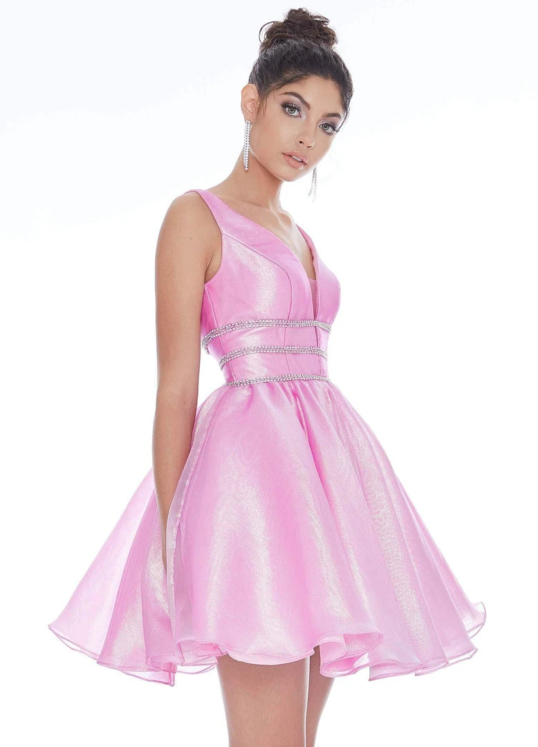 Ashley Lauren - 4242 Jeweled Belt Organza Cocktail Dress 7 Ashley Lauren - 4242 Jeweled Belt Organza Cocktail Dress