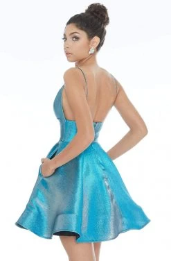 Ashley Lauren - 4243 Shimmering Brocade Sexy Back Cocktail Dress 6 Ashley Lauren - 4243 Shimmering Brocade Sexy Back Cocktail Dress