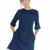 Ashley Lauren - 4278 Quarter Length Sleeve Jewel Neck A-line Dress 1 Ashley Lauren - 4278 Quarter Length Sleeve Jewel Neck A-line Dress