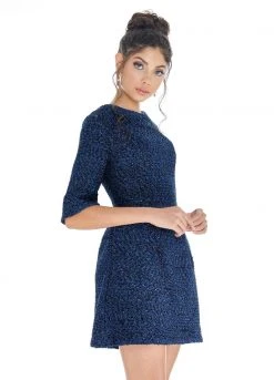 Ashley Lauren - 4278 Quarter Length Sleeve Jewel Neck A-line Dress 8 Ashley Lauren - 4278 Quarter Length Sleeve Jewel Neck A-line Dress