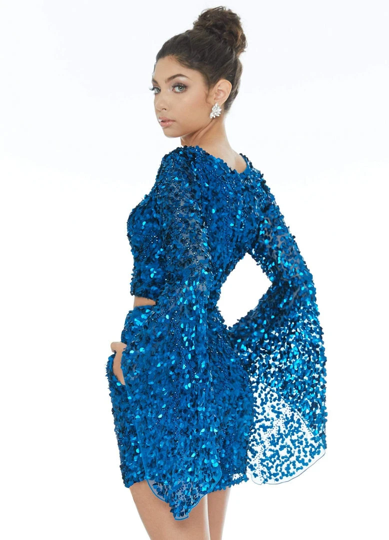 Ashley Lauren - 4288 Two Piece Beaded Long Sleeve Romper 4 Ashley Lauren - 4288 Two Piece Beaded Long Sleeve Romper