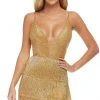 Ashley Lauren - 4419 Plunging V-Neck Sheath Dress