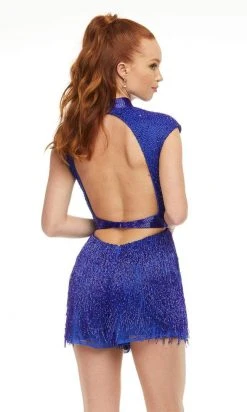 Ashley Lauren - 4460 High Neck Fitted Romper