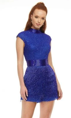 Ashley Lauren - 4460 High Neck Fitted Romper