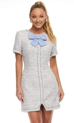 Ashley Lauren - 4472 Fitted Pearls Sheath Dress