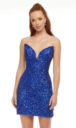 Ashley Lauren - 4474 V-Neck Sheath Cocktail Dress 14 Ashley Lauren - 4474 V-Neck Sheath Cocktail Dress