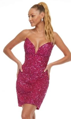 Ashley Lauren - 4474 V-Neck Sheath Cocktail Dress 13 Ashley Lauren - 4474 V-Neck Sheath Cocktail Dress