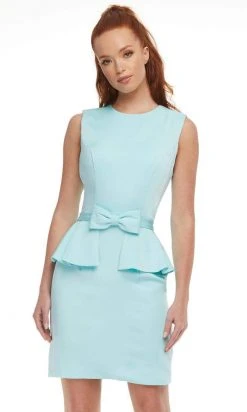 Ashley Lauren - 4475 Sleeveless Peplum Fitted Short Dress
