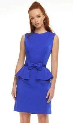 Ashley Lauren - 4475 Sleeveless Peplum Fitted Short Dress