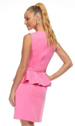 Ashley Lauren - 4475 Sleeveless Peplum Fitted Short Dress