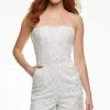 Ashley Lauren - 4479 Strapless Sequined Romper