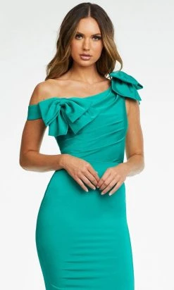 Ashley Lauren - 4494 Asymmetric Ruched Sheath Dress 7 Ashley Lauren - 4494 Asymmetric Ruched Sheath Dress