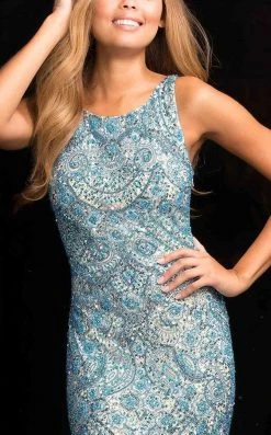 SCALA BG Haute - 48693 Sleeveless Full-length Sequined Gown