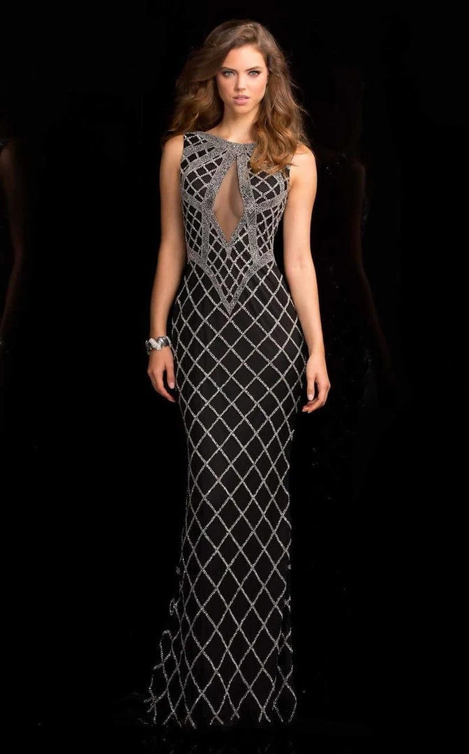 SCALA BG Haute - 48715 Embellished Bateau Sheath Dress 3 SCALA BG Haute - 48715 Embellished Bateau Sheath Dress