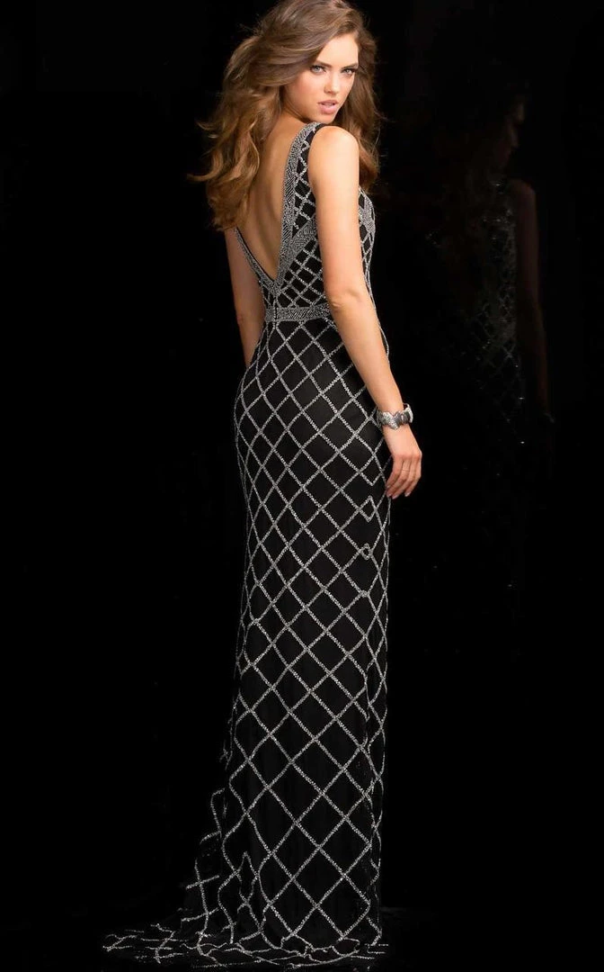 SCALA BG Haute - 48715 Embellished Bateau Sheath Dress 5 SCALA BG Haute - 48715 Embellished Bateau Sheath Dress