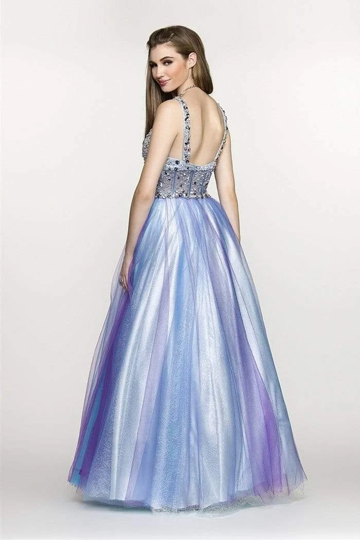 SCALA BG Haute - G3115 Dress In Blue And Purple 4 SCALA BG Haute - G3115 Dress In Blue And Purple